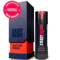 Steady Freddy delay spray for men proven effective clinically tested doctor recommended.