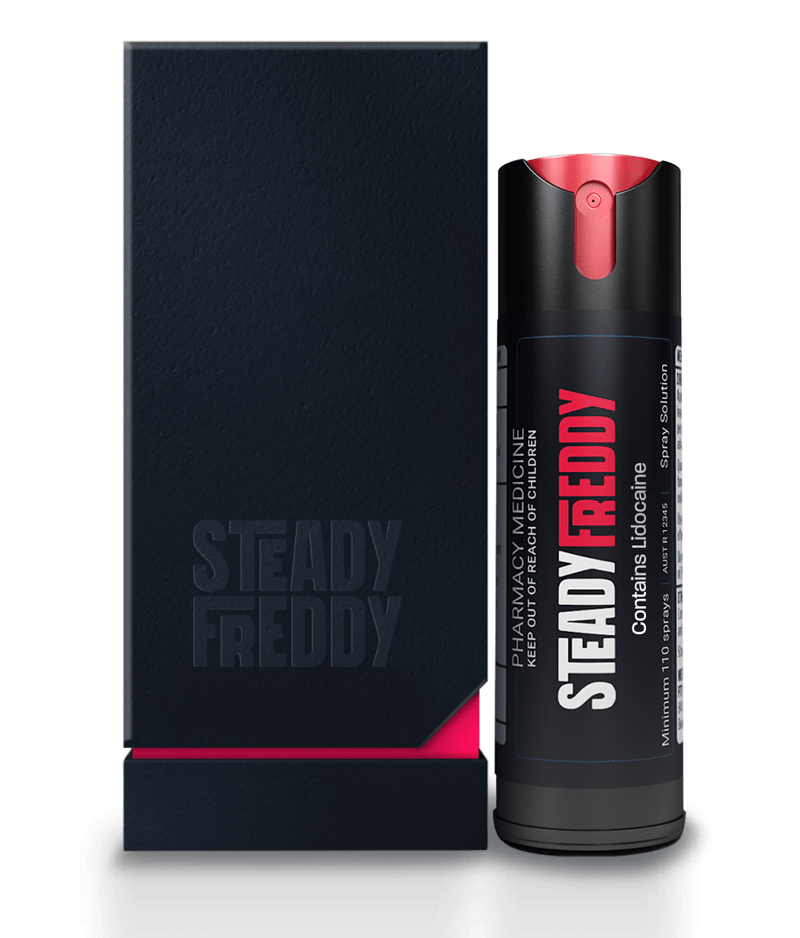 Steady Freddy Delay Spray for men. Finally a happy ending to your premature ejaculation.